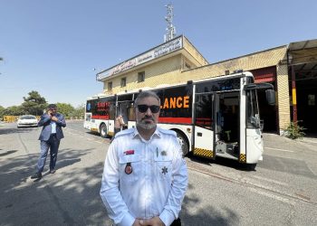 استقرار دائمی اتوبوس‌آمبولانس اورژانس در محل دائمی نمایشگاه‌های بین‌المللی تهران