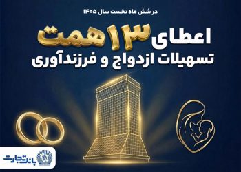 حمایت ۱۳ همتی بانک تجارت از جوانان با اعطای تسهیلات ازدواج و فرزندآوری